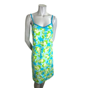 Lilly Pulitzer Pastel Girly Koi Floral Empire Waist Cotton Blend Sundress XL